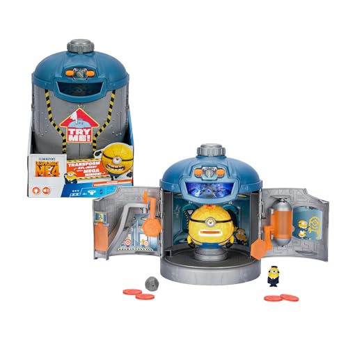 DESPICABLE ME 4   Minion Transformation Chamber, Reproduce Momento de la Película de Mi Villano Favorito, Cámara de Transformación, Mete la Minifigura y se Transforma en Gigante, Famosa (MN405000)