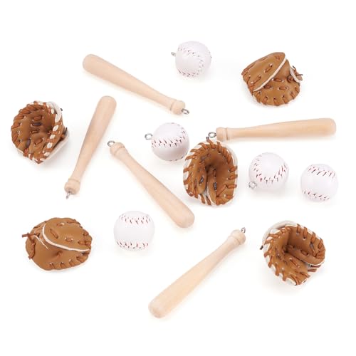 Breloques balle de sport Craftdady en lot de 15 pendentifs pour porte-clés et sacs DIY