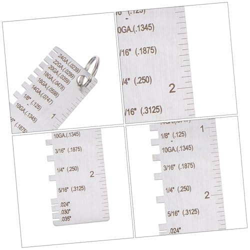 Calibrador de espesor de láminas de metal inoxidable 2 piezas miniatura 7