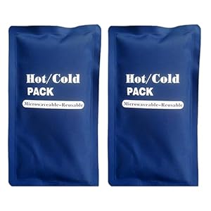 KOAHDE Gel Bolsa de Gel Frio o Calor para Lesiones,Bolsa de Gel Frio o Calor,Almohadillas Refrescantes Reutilizables,Paquete de Hielo de Gel Multiusos para Todas las Partes del Cuerpo,2PC