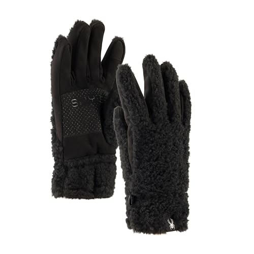 Spyder Mens Tech Touch Fleece Lined Sherpa Glove Black L