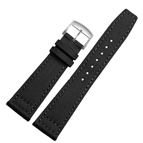Bracelet de montre en toile 22mm pour Longines Spirit Pioneer L3.810 en agate et cuir