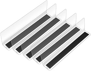 iplusmile 25X7CM Shelf Divider Closet Storage Rack Dividers Closet Separator Shelf Organizer for Kitchen Cabinets Bedroom Office Shop Shelving (5Pcs)