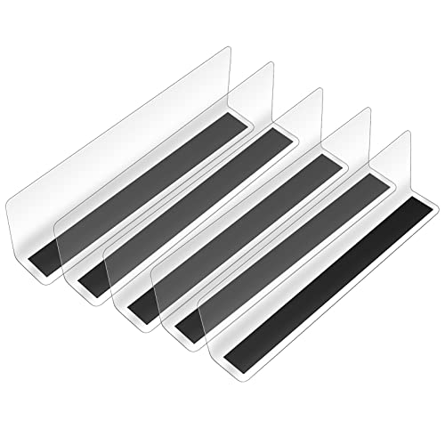 iplusmile 5 Stück Klare Regalteiler Schränke Separator Warentrenner Magnetische Schallwand für Schlafzimmer Küche Büro Supermarkt Schindeln Organisation