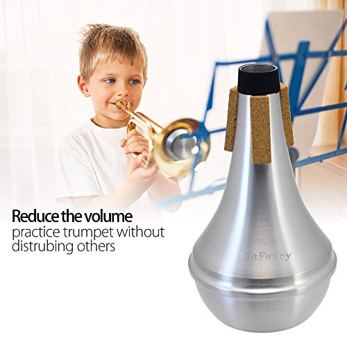 image for LotFancy Trumpet Mute, Lightweight Aluminum Straight Mute for Jazz, 3.