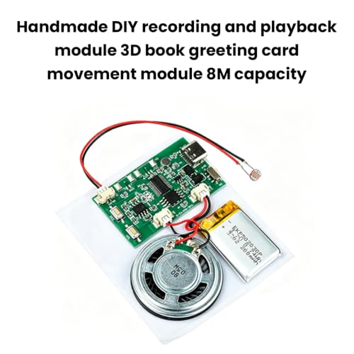 Image of Diymore DIY Birthday Cards Music Module 8MB,Light Sensing Activated Sound Module with Speaker,Easy Recording for Personalized Greetings,DIY Holiday Cards Gifts for Women Men Mom Wife Lover Kids 2 PCS