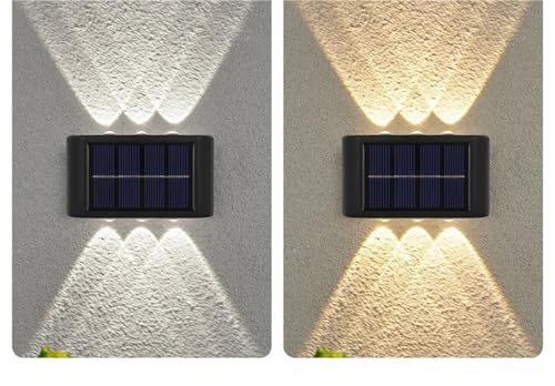 Luces solares de pared decorativas para terrazas y jardines con luz cálida