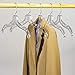 Mainetti Clear Plastic Clothes Hangers 100 Pack | 17-Inch Space Saving Hangers with 360 Swivel Metal Hook & Notches for Straps | Closet Hangers Ideal for Shirts, Tops, Dresses and Jackets (5400SCR)