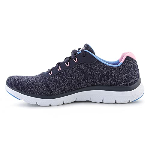 Image of Skechers Women's Flex Appeal 4.0 Sneaker | Sporty lace-up sneaker, Machine washable, Air-Cooled Memory Foam cushioned insole, Super flexible rubber traction outsole,
