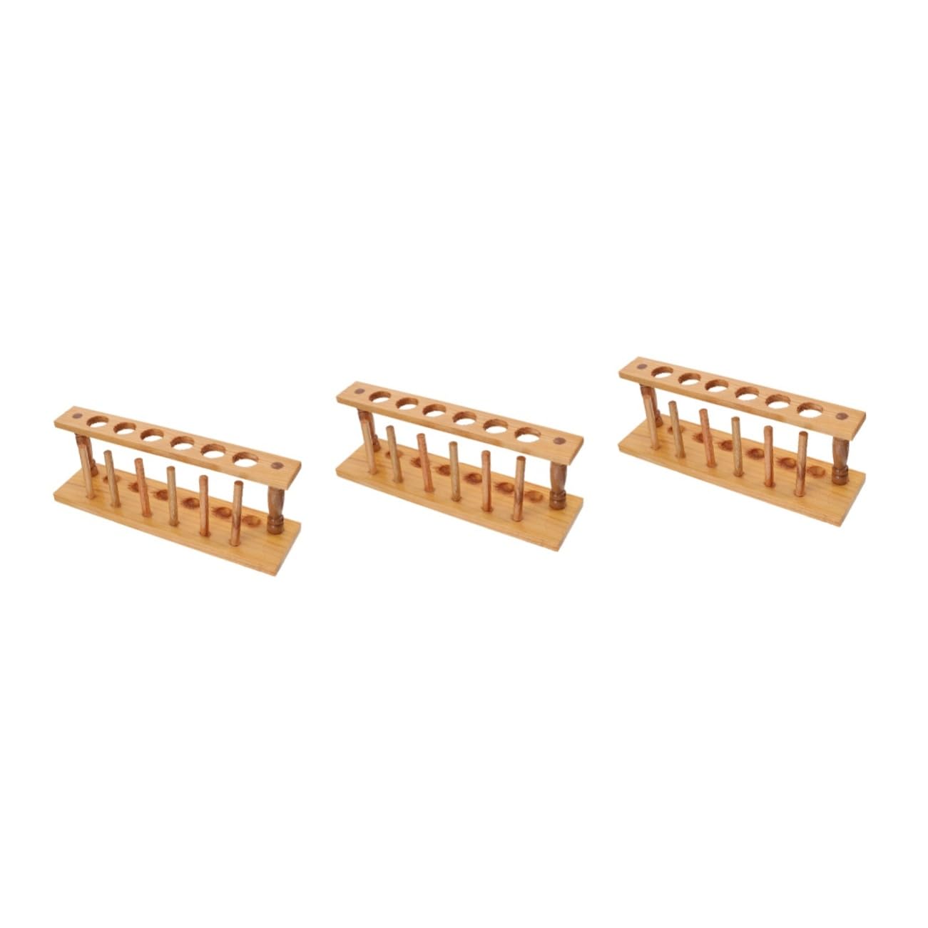 3 Stück Reagenzglasständer Aus Holz Experiment Unterstützung Inhaber Halter Für Reagenzgläser Blau Laborständer Von Reagenzgläser Stand Veranstalter Testrohrregal Proben Loch