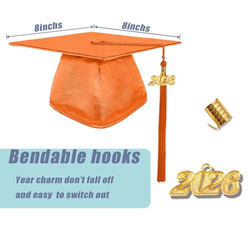 Image of GradPlaza Shiny Preschool Graduation Cap and Gown for Kids 2026 Tassel kindergarten graduation cap and gown
