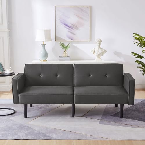 BLUON HOME Sofás, sofás y sofás, sofá en la nube, cama ajustable multifuncional, sofá 2 en 1, sofá de dos plazas, respaldo doble ajustable independientemente, con función de sueño