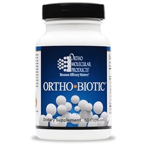 Ortho Molecular Biotic Probiotic Supplement, Supports Gut Microflora Balance, Promotes Nutrient Absorption, Boosts Immune System Health, 60 Capsules