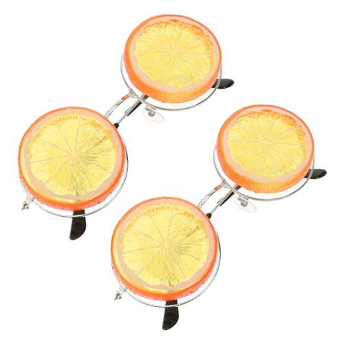 Cabilock 2 Piezas Gafas de Fiesta Naranjas Forma de Limón para Cosplay y Photocall Accesorio Divertido y Ligero para Bodas Playa y Despedidas de Soltera