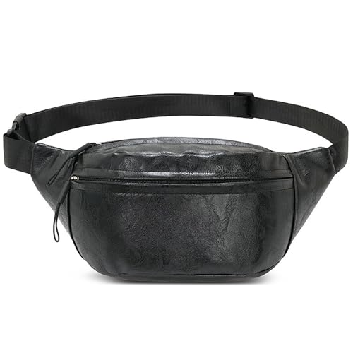 Lightweight PU Leather Fanny Packs Purse, Trendy Women Versatile Crossbody Shoulder Bags with Coin Zip Pocket for Party Festival Outdoor Traveling Beach