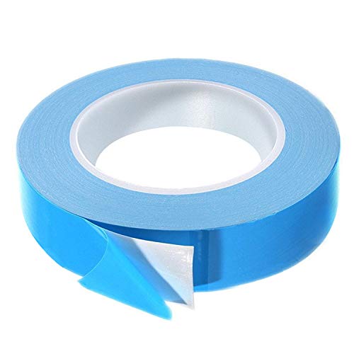 Thermal Tape, 25m x 20mm x 0.2mm Double Side Thermal Adhesive Tapes Cooling Pad Apply to Heatsink, LED, IGBT, IC Chip, Computer CPU,GPU, Modules, MOS Tube, SSD Drives