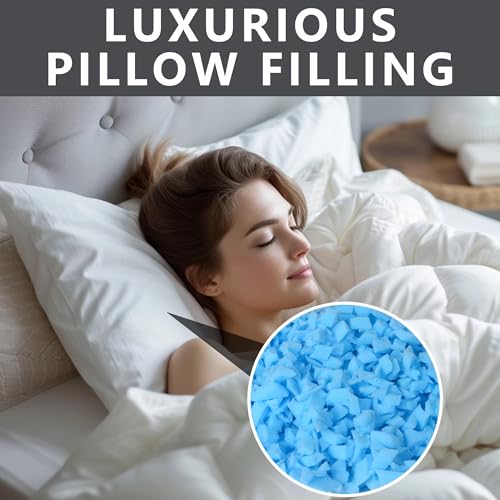 FLXzaszo 10 LBS Bean Bag Filler,Comfortable and Soft Bean Bag Chair Filler, Memory Foam Stuffing for Cooling Pillow,Beanbag，Dog Bed,Couch Stuffing Fill for Cushions，Arts, Crafts, and Sewing