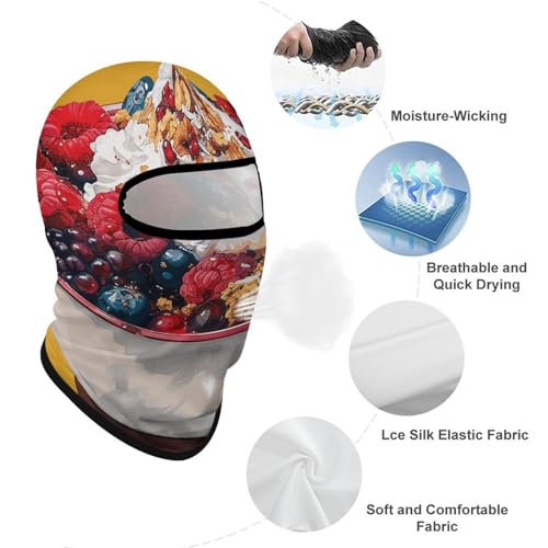 Balaclava Mask for Men Ski Mask for Women Bowl of Berries Full Face Mask Face Cover for Cycling miniatura 3