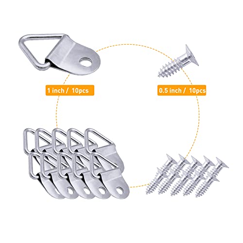 Image of 222pcs Picture Hanging Kit, Picture Hanger Assortment, Heavy Duty Frame Hooks with Nails, Hanging Wire, Screw Eyes, D Ring and Sawtooth Hardware for Frames Mounting