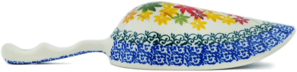 Polmedia Polish Pottery Scoop - Fall Vibes Pattern Handmade in Boleslawiec Poland by Ceramika Artystyczna + Certificate of Authenticity