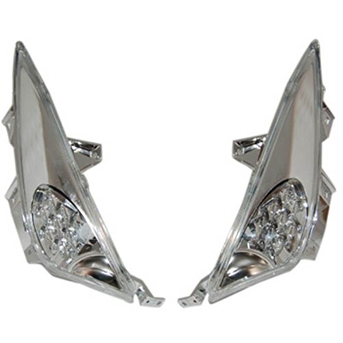 one by Camamoto cód. 77206378LF - Juego de intermitentes LED delanteros con intermitencia/relé homologadas CE cromado/ahumado compatible con Yamaha T-Max 500 cc año 2008 a 2011