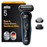 Braun Rasoio Elettrico Serie 5 Wet&Dry 3 Lame 52-B1650S Blu