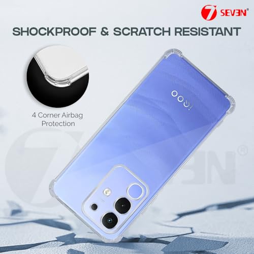 Image of 7SEVEN Back Cover for IQOO Z10X Transparent Mobile Back Case Shock Proof Design Camera Edges Protection Crystal Clear Phone Case Silicon Soft TPU and Flexible Bumper Phone Cover
