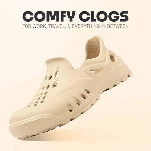 Image of Stylish and Comfortable Anti-Skid Men's Clogs | Waterproof, Breathable & Lightweight | Slip-On Style Unisex Everyday Footwear for Home, Travel, and Outdoors | TEG-7009