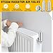 Gisafai 6 Pcs Steam Radiator Air Vent 1/8 in Mip Adjustable Angle Mount Vent Valve Ptfe Industrial Sealant Tape for Furnace Steam Heat Regulator Valve Radiator Heating System Chrome Plated Steel