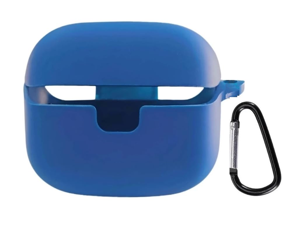 Colorcase Front & Back Full Protection Silicon Case Cover for Boat Airdopes 181 Pro -Blue-Earbuds Not Included-image-1
