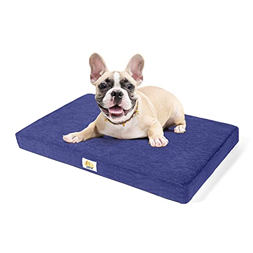 JRY Hundebett für mittelgroße Hunde bis 27 kg, Hundebett mit abnehmbarem & waschbarem Bezug, rutschfest & wasserdicht Pet Ded Cover
