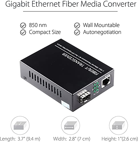 Image of Open SFP Slot A Pair of 1.25G /s Gigabit Fiber Ethernet Media Converter 10 /100 /1000Base-Tx to 1000Base-SX SMF RJ45 to SFP Slot, Support SFP Gigabit modules up to 120KM(2 Pack)