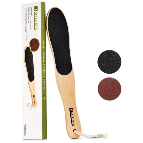 Spa Quality Foot Rasp/Callus Remover Double Sided Wood Professional Foot File Callus Remover for Pedicure and Foot Care - Can Be Used On Both Wet and Dry Feet Achieve Smooth, Silky Feet Cover