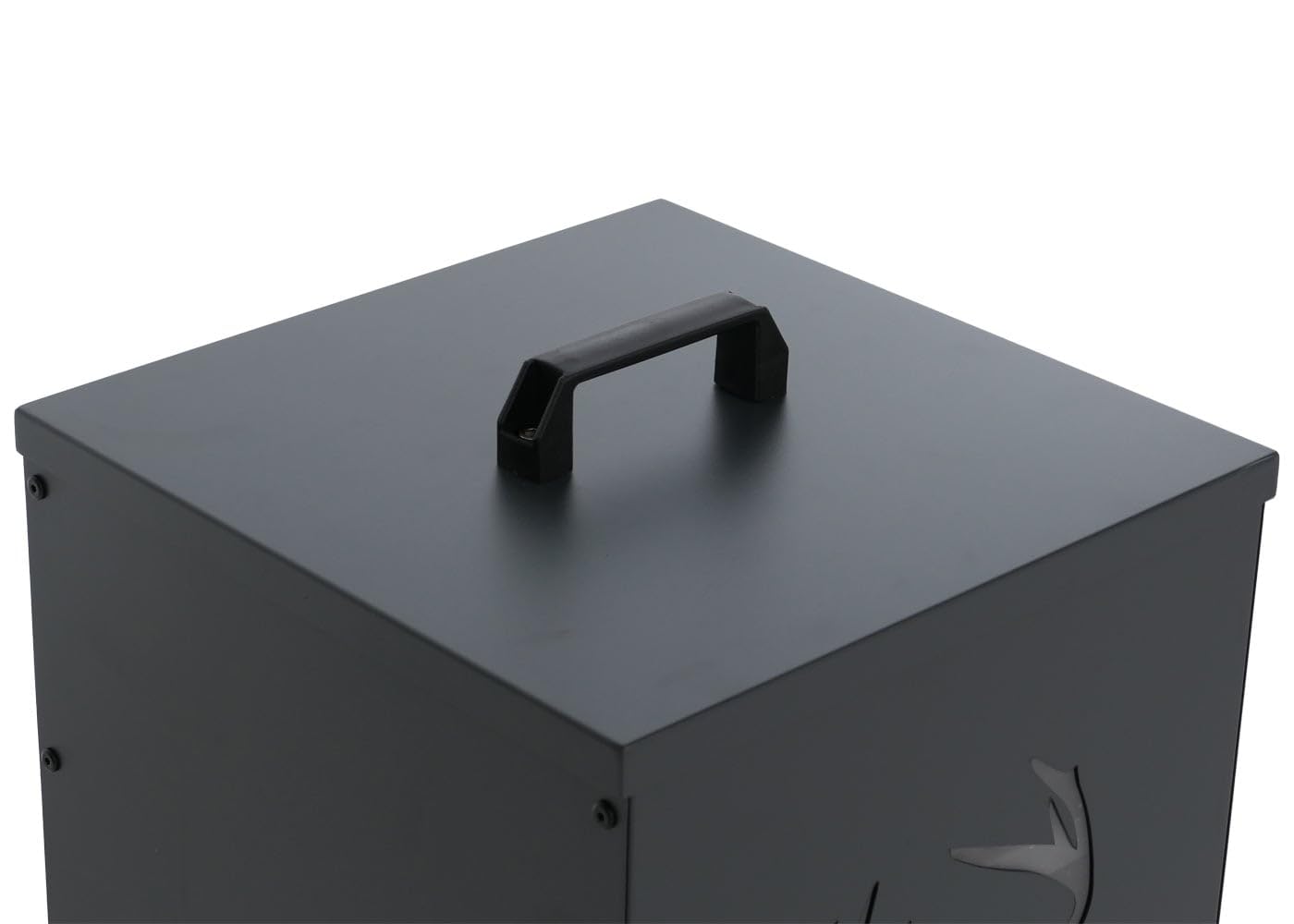 Mendler Contenitore per Pellet Cervo HWC-Q30 stoccaggio Pellet, con setaccio Filtro e rotelle 65x36x36cm - Antracite