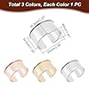 UNICRAFTALE 3pcs 3 Colors Alloy Grooved Bangles Cuff Bangle Bracelet Open Wide Wire Bracelets Adjustable Gold Wrist Cuff Wrap Bracelet for Gemstone Leather Inlay Bangle Making 34.5mm Wide #2