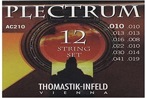 Thomastik Cordes Guitare acoustique Plectrum Acoustic Series Jeu AC210 Extra Light 12-string sans nickel - Les Beatles, Paul McCartney, John Lennon, RIngo Starr, George Harrison Thomastik Cordes Guitare acoustique Plectrum Acoustic Series Jeu AC210 Extra Light 12-string sans nickel