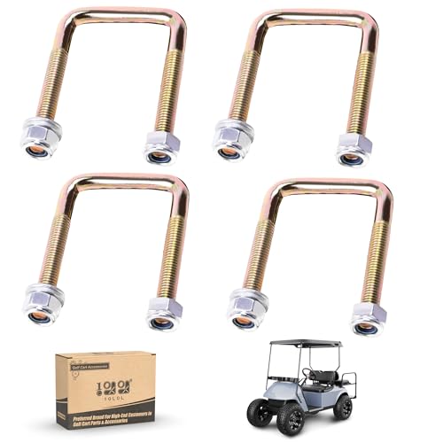 10L0L Rear Leaf Spring Bolts Kit for EZGO TXT,Set of 4 Golf Cart Leaf Spring U Bolt & Screw Nut for EZGO TXT 72681-G01 00560-G1 11098-G5 72029-G01 72124G01 72124-G01 72618G01 72618-G01