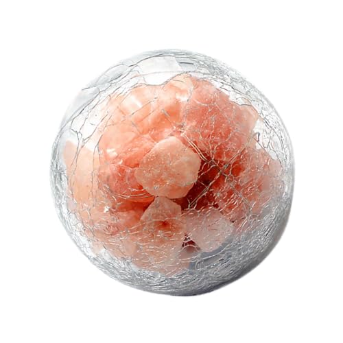 LIFKOME Crystal Salt Organic Lamps Black for Bedroom Home Decor LED Bedside Small Lamp White Salt-lamp Light Salt Night Light Decorative Globe Glass Transparent
