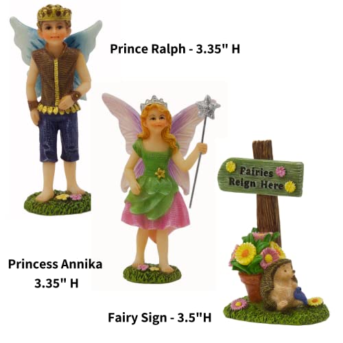 Pretmanns Fairy Houses For Fairy Gardens - An Adorable Fairy Garden Castle With Outdoor Fairy Garden Accessories - Fairy House & Fairies For Fairy Garden - Fairy House Kit & Prince & Princess Fairies #TOP2