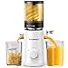 TUUMIIST ジューサー 13.46cm広い投入口 1.8L特大容量 スロージューサー 細かくカット不要 取り付け簡単 コールドプレスジューサー 搾りカス分離 BPAフリー ジューサーミキサー 白
