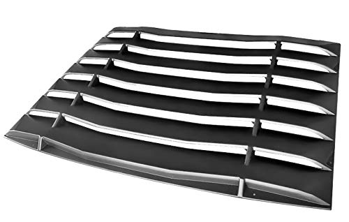 High Performance Part Compatible for 05-14 Ford Mustang Rear Window Louver Cover Windshield Rear Sun Shade Cover Unpainted Matted Black