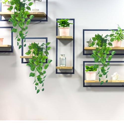 Image of Artificial Vines Fake Greenery Garland Willow Leaves Faux Hanging Plants Trailing Weeping Ivy Drooping Hanging Vines Faux Plants Realistic Home Office Christmas Holiday Decor (3, Design5)