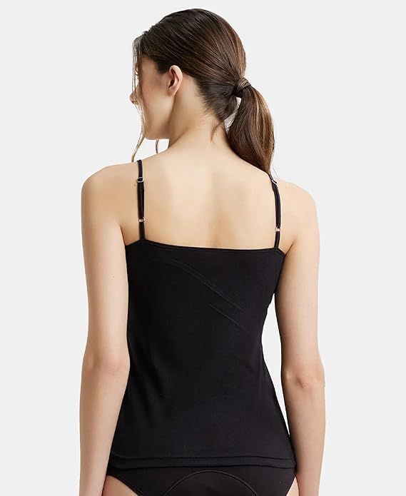 Image of Ultra Soft Cotton Regular Fit Spaghetti Camisole for Women Pack of 3