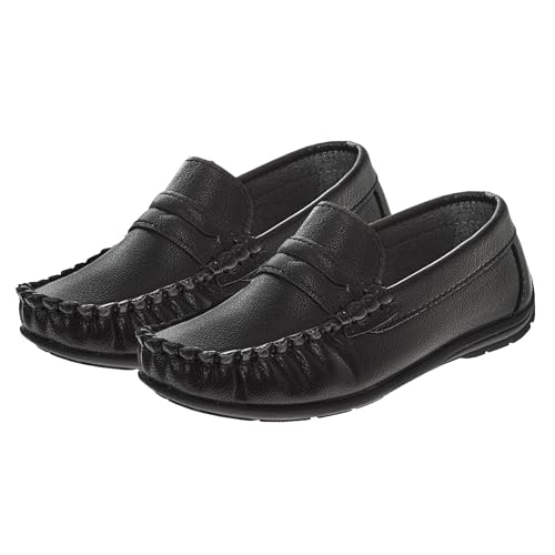 Josmo Boys Moccasin Driving Loafers - Casual Dress Penny Slip On Boat Shoes (Sizes: 5-10 Toddlers / 11-13 Little Kids / 1-5 Big Kids)4