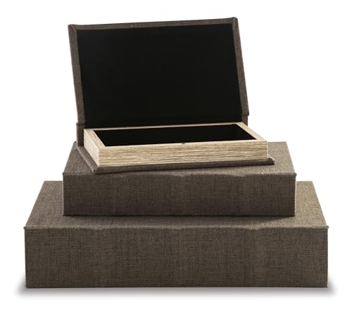 Signature Design by Ashley Decorative Boxes with Lids, Brown, Set of 3 - image 6