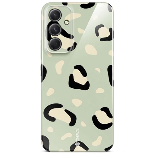 Coque Samsung Galaxy A54 5G rigide fine vert menthe imprimé léopard chic pour smartphone