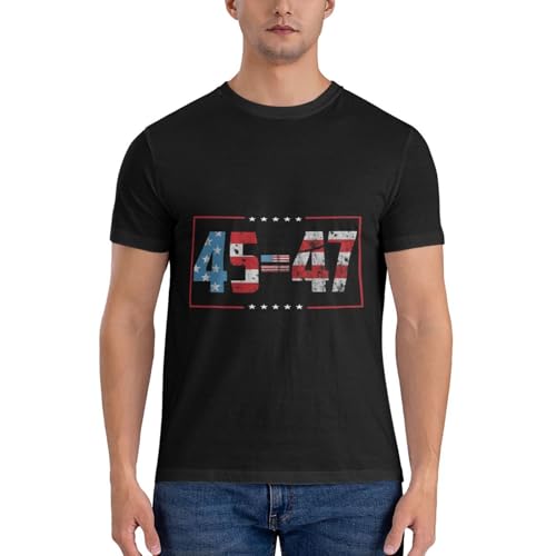 45 47 Trump 2024 T-Shirt Soft Short Sleeve Tees Men's Cotton Shirt