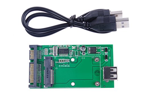 KNACRO Mini PCIe mSATA SSD to 2.5" SATA and USB 2.0 Adapter Card Dual Interface
