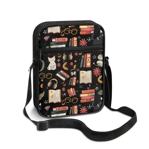 Unisex Messenger Bag for Men Women Crossbody Sling Bag Polyester Cross Body Bags with Zipper Pocket2