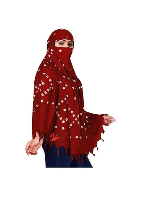 Cotton Face Mask Scarf with Sun Protection – Long Cotton Dupatta for Women & Girls – Universal Size, Stylish UV Protection Cover for Vahical Driver Outdoor Use